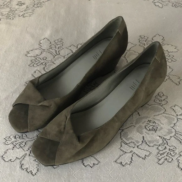 J. Jill Shoes Shoes Womens J Jill Gray Suedeleather Open Toe